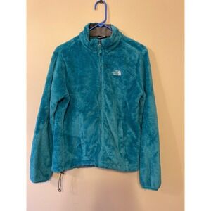 The North Face Jacket Women's Teal Blue Small Pockets Preowned Fuzzy